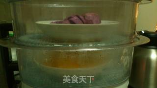南瓜紫薯馍头的做法步骤:3