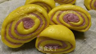 南瓜紫薯馍头的做法步骤:21