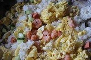 虾仁蛋炒饭的做法步骤:7
