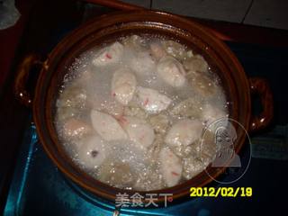 丸子芥菜沙锅煲的做法步骤:3