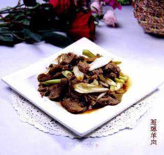 清真菜“葱爆羊肉”的做法步骤:10