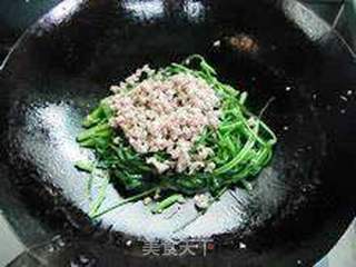 简单家常—肉末空心菜的做法步骤:7