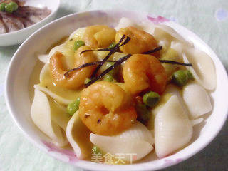 咖喱虾仁意面+香煎杏鲍菇的做法步骤:12