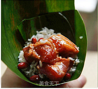 红豆肉粽的做法步骤:6