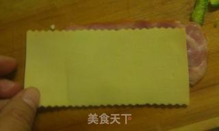 火腿腐皮卷的做法步骤：5