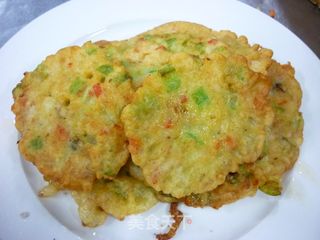 丝瓜文蛤饼的做法步骤：9