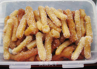 酥脆香甜的儿时小吃:兰花根OR江米条的做法步骤:12