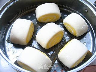 厨格格群磕之双色馒头——南瓜馒头卷的做法步骤:10