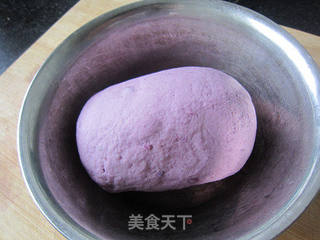 紫薯双色切馒头的做法步骤:7