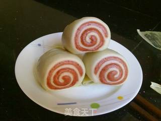 玫瑰腐乳双色馒头卷的做法步骤:10
