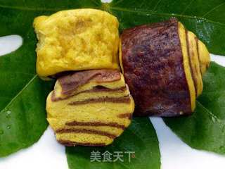 厨格格群磕----仿真款日式寿司之南瓜可可双色刀切馒头的做法步骤：10
