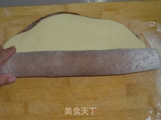 花样可可双色馒头的做法步骤：7