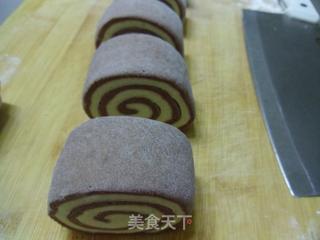 花样可可双色馒头的做法步骤：8