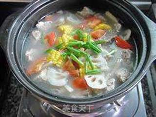 荤素一碗端---田园排骨汤的做法步骤:7