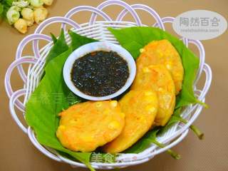 【饼饼沾酱吃】麦香胡萝卜玉米饼的做法步骤:7