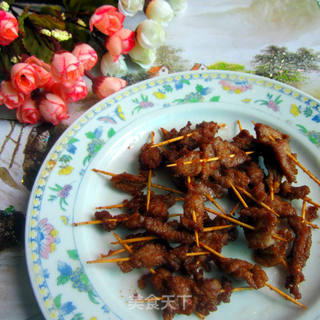 烤牙签肉-------微波炉小吃的做法步骤:7