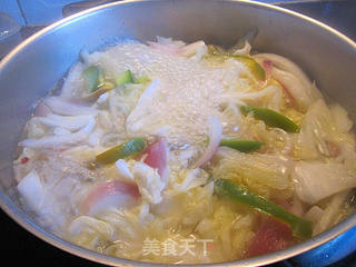 酸辣酱料大白菜汤的做法步骤:9