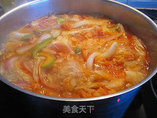 酸辣酱料大白菜汤的做法步骤:11