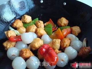 荔枝鸡球的做法步骤:5