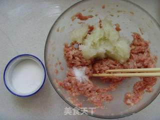 羊肉冬瓜锅贴的做法步骤:5