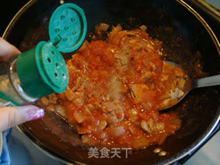 番茄里脊肉焖饭的做法步骤:11