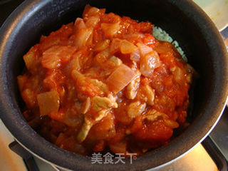 番茄里脊肉焖饭的做法步骤:14