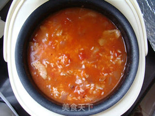 番茄里脊肉焖饭的做法步骤:15