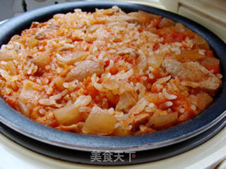 番茄里脊肉焖饭的做法步骤:16