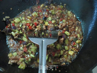 茄丁肉酱胡萝卜面的做法步骤：9