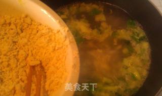 虾仁小白菜疙瘩汤的做法步骤:13