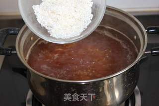 【品臻客五常稻花香粥米试用报告】荷叶莲子凉粥的做法步骤:5
