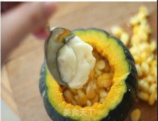 甜美的不会发胖的健康小甜点——奶香玉米小南瓜的做法步骤:3