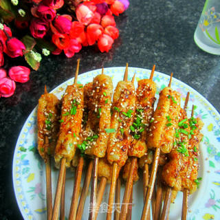 家常美味烧烤-----烤豆腐串的做法步骤:7