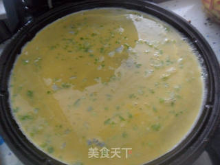 火腿鸡蛋饼DIY的做法步骤:6