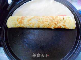 火腿鸡蛋饼DIY的做法步骤:9