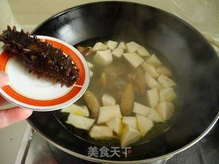 杏鲍菇刺参笨鸡汤的做法步骤:11
