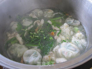 龙利鱼片芥菜煮云吞的做法步骤:9