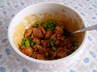 南瓜蒸鸡肉的做法步骤：4