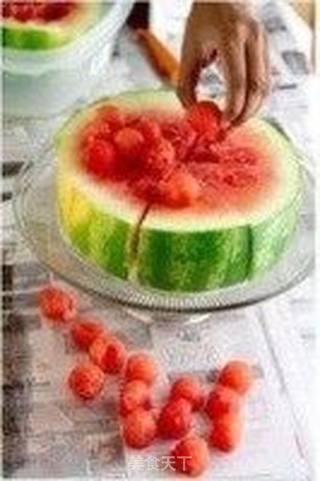 夏日清凉西瓜丸的做法步骤:4