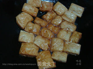 茄汁焖红烧豆腐的做法步骤:6
