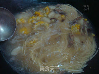 马蹄玉米花菇面的做法步骤:7