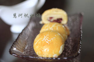 玫瑰花月饼的做法步骤:10