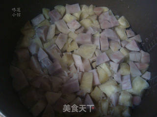 甘薯芋头苹果饭的做法步骤:5