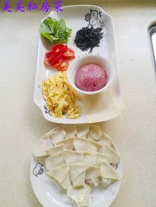 五彩馄饨的做法步骤:6