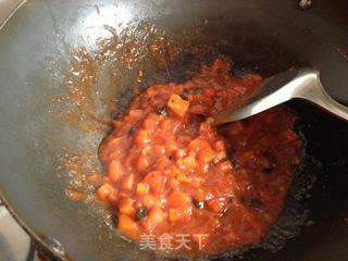 “大海边”黑蒜试用报告——番茄黑蒜焗意面的做法步骤:7