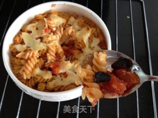 “大海边”黑蒜试用报告——番茄黑蒜焗意面的做法步骤:13