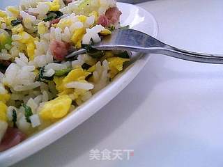 炎热夏天的培根炒饭的做法步骤：15