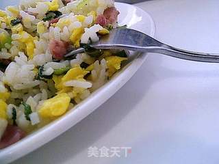 炎热夏天的培根炒饭的做法步骤:15