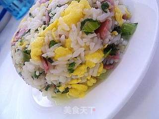 炎热夏天的培根炒饭的做法步骤:14