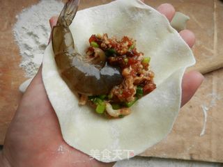鲜虾凤尾烧麦的做法步骤:7
